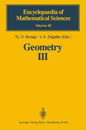 Cover image for Geometry III: Theory of Surfaces