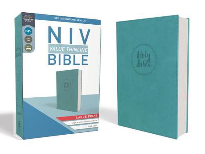 Cover image for NIV, Value Thinline Bible, Large Print, Leathersoft, Teal, Comfort Print