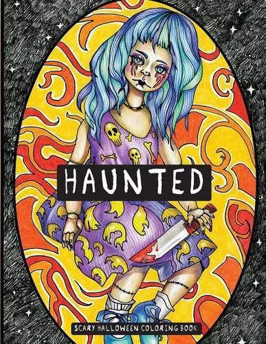 Cover image for Haunted: Scary Halloween Coloring Book