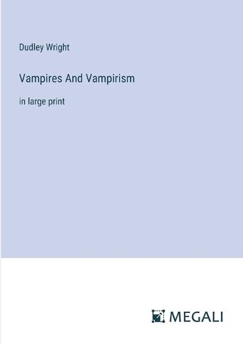 Cover image for Vampires And Vampirism