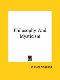 Cover image for Philosophy and Mysticism