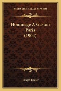 Cover image for Hommage a Gaston Paris (1904)