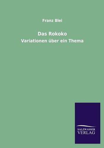 Cover image for Das Rokoko