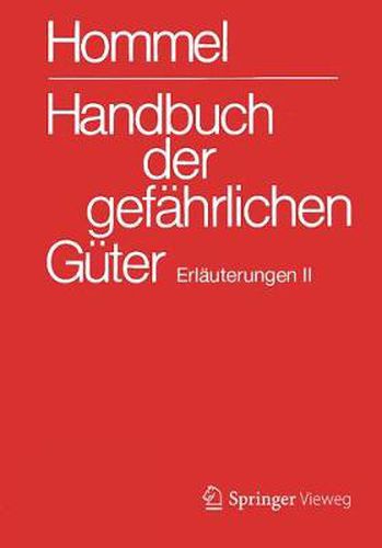 Cover image for Handbuch Der Gefahrlichen Guter. Erlauterungen II: Gewasserverunreinigung