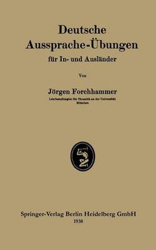 Cover image for Deutsche Aussprache-UEbungen Fur In- Und Auslander