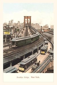 Cover image for Vintage Journal Brooklyn Bridge, Streetcars