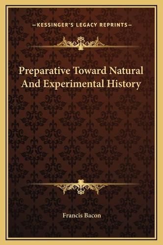 Cover image for Preparative Toward Natural and Experimental History