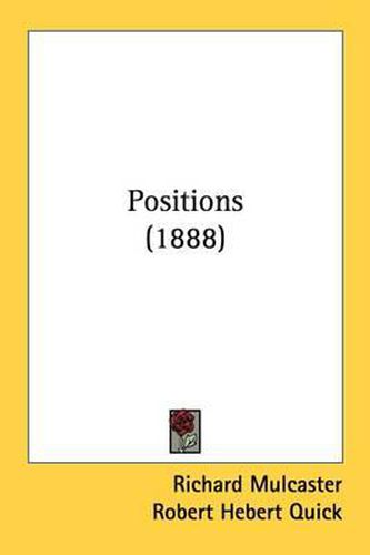 Cover image for Positions (1888)