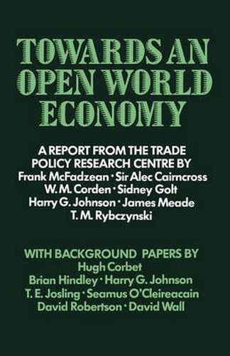 Cover image for Towards an Open World Economy