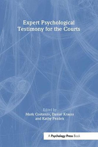 Cover image for Expert Psychological Testimony for the Courts