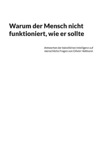 Cover image for Warum der Mensch nicht funktioniert, wie er sollte