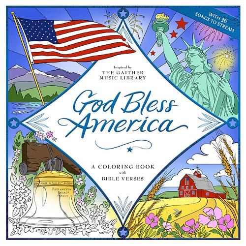 Cover image for God Bless America: A Coloring Book with Bible Verses
