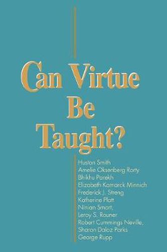 Cover image for Can Virtue Be Taught?