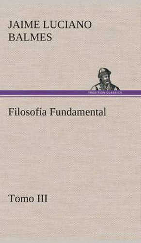 Cover image for Filosofia Fundamental, Tomo III