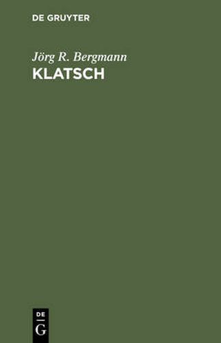 Cover image for Klatsch