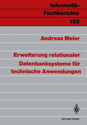 Cover image for Erweiterung Relationaler Datenbanksysteme Fur Technische Anwendungen