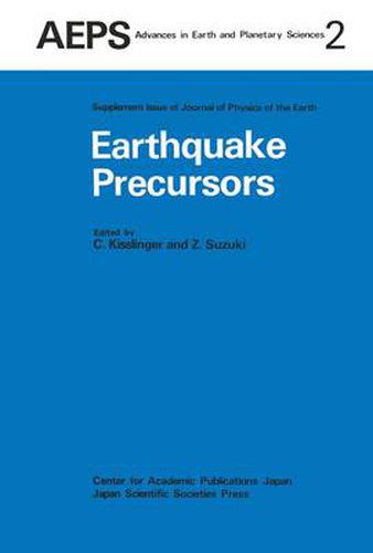 Cover image for Earthquake Precursors: Proceedings of the US-Japan Seminar on Theoretical and Experimental Investigations of Earthquake Precursors