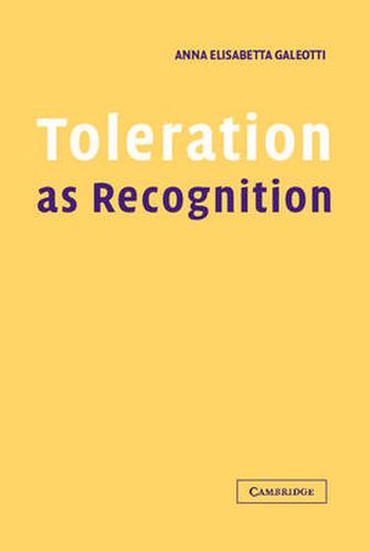 Cover image for Toleration as Recognition