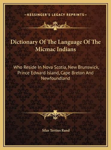 Cover image for Dictionary Of The Language Of The Micmac Indians