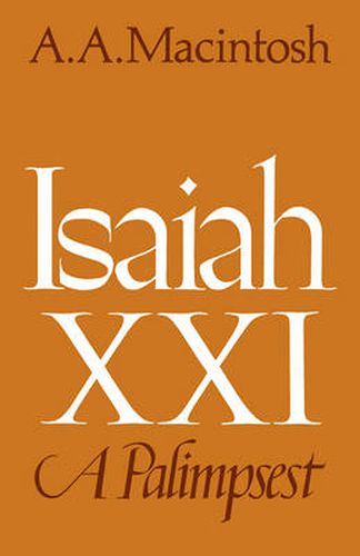 Cover image for Isaiah XXI: A palimpsest
