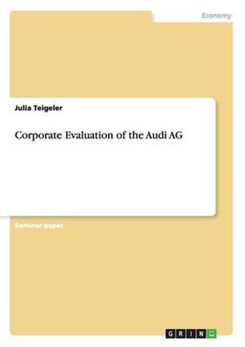 Cover image for Corporate Evaluation of the Audi AG