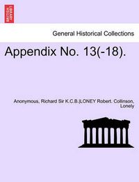 Cover image for Appendix No. 13(-18).