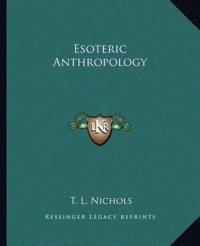 Cover image for Esoteric Anthropology