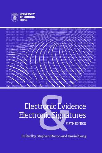 Cover image for Electronic Evidence and Electronic Signatures