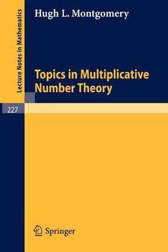 Cover image for Topics in Multiplicative Number Theory