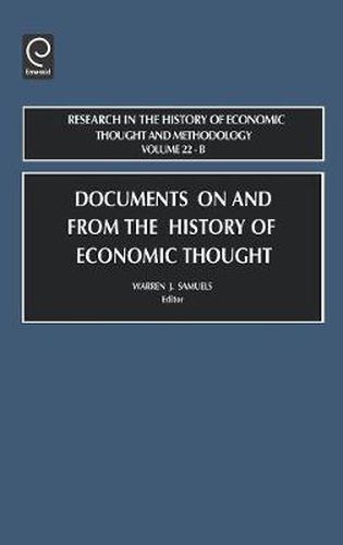 Cover image for Documents on and from the History of Economic Thought