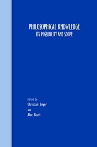 Cover image for Philosophical Knowledge: Its Possibility and Scope