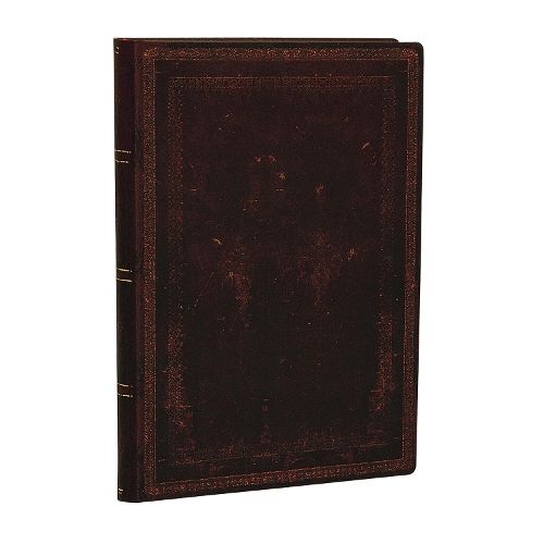 Cover image for Black Moroccan Bold Mini Lined Softcover Flexi Journal (176 pages)