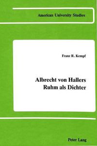 Cover image for Albrecht von Hallers Ruhm als Dichter: Eine Rezeptionsgeschichte