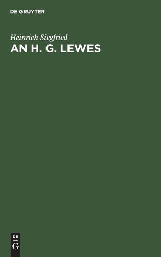 Cover image for An H. G. Lewes
