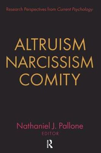 Cover image for Altruism, Narcissism, Comity