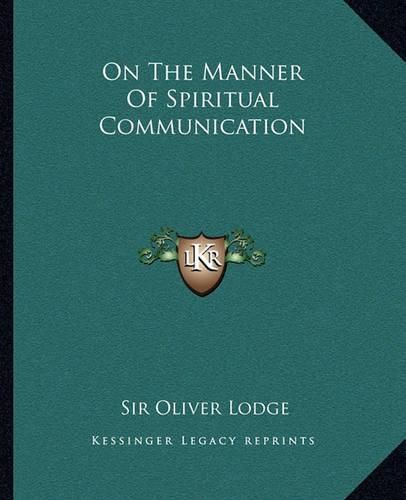 On the Manner of Spiritual Communication