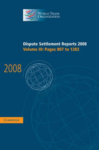 Cover image for Dispute Settlement Reports 2008: Volume 3, Pages 807-1282