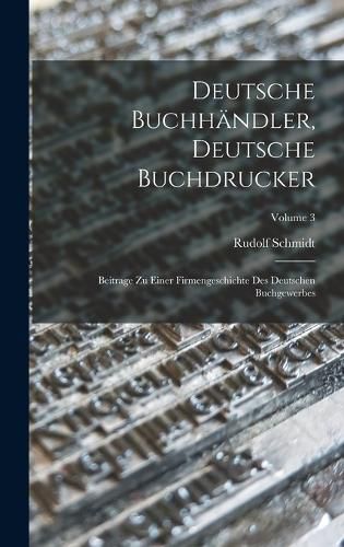 Cover image for Deutsche Buchhaendler, Deutsche Buchdrucker