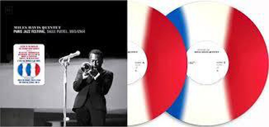 Cover image for Paris Jazz Festival, Salle Pleyel 10/1/1964 - Miles Davis Quintet *** Red White Blue Tricolour Vinyl