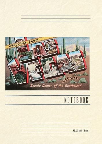 Cover image for Vintage Lined Notebook Greetings from Las Vegas, Nevada