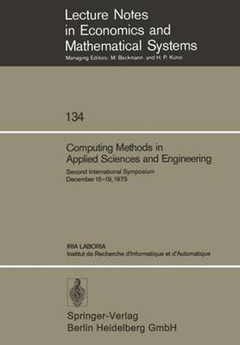 Cover image for Computing Methods in Applied Sciences and Engineering: Second International Symposium December 15-19, 1975