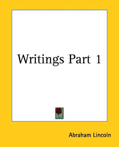 Cover image for Writings Part 1