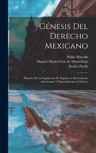 Cover image for Genesis del derecho mexicano; historia de la legislacion de Espana en sus colonias americanas y especialmente en Mexico
