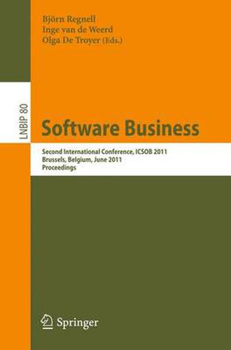 Cover image for Software Business: Second International Conference, ICSOB 2011, Brussels, Belgium, June 8-10, 2011, Proceedings