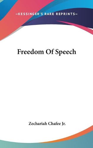 Cover image for Freedom of Speech