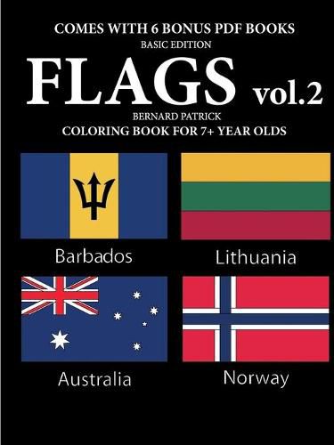 Cover image for Coloring Books for 7+ Year Olds (Flags vol. 2)