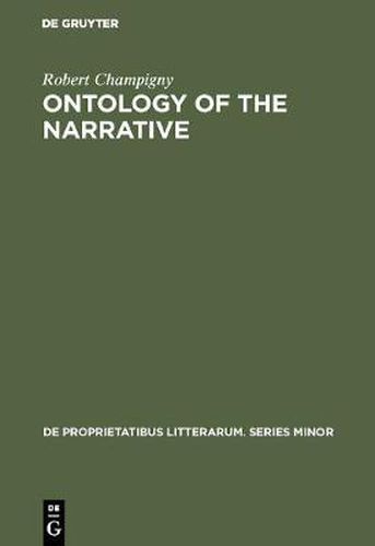 Cover image for Ontology of the narrative: An analysis