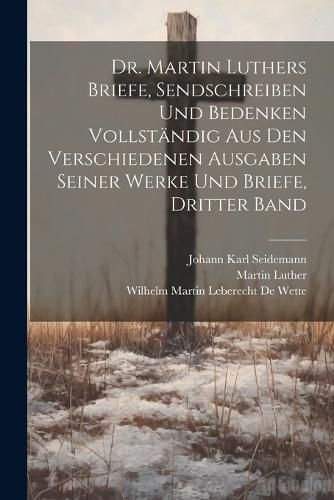 Cover image for Dr. Martin Luthers Briefe, Sendschreiben und Bedenken vollstaendig aus den verschiedenen Ausgaben seiner Werke und Briefe, Dritter Band