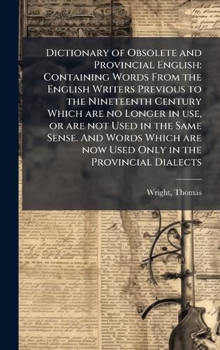 Cover image for Dictionary of Obsolete and Provincial English