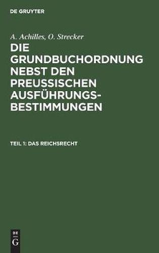 Cover image for Das Reichsrecht